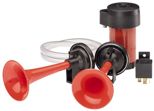 Hella Twin Trumpet Horn Kit 12V 240W 795-800Hz 118dB - awdtuningtx