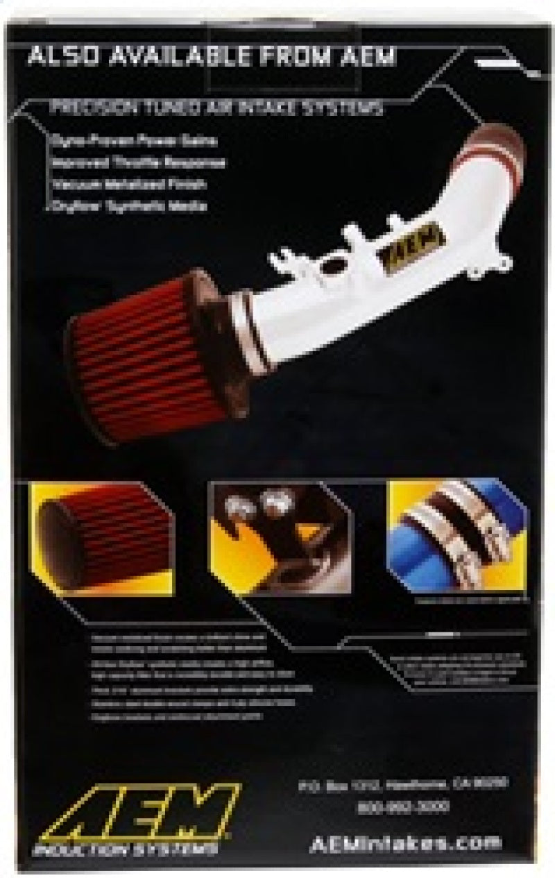 AEM DryFlow Air Filter - Round 2.75in ID x 6.25in OD x 8.25in H fits 2007-2014 Ford/Volvo - awdtuningtx