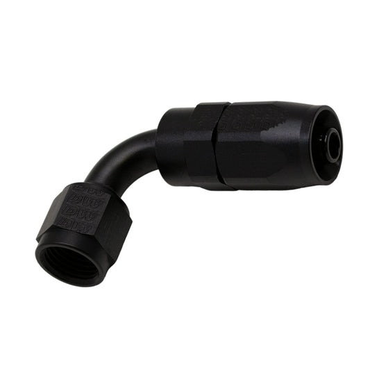 DeatschWerks 6AN Female Swivel 90-Degree Hose End CPE - Anodized Matte Black - awdtuningtx
