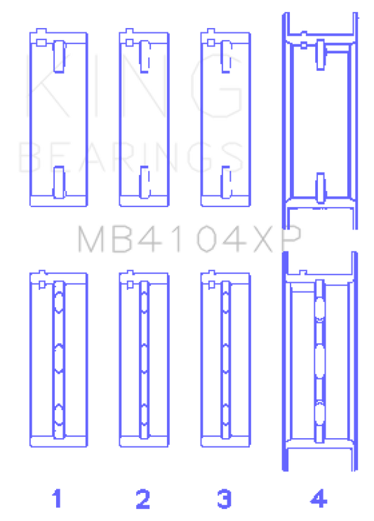 King Nissan VG30DE/VG30DETT (Size STDX) Performance Main Bearing Set - awdtuningtx