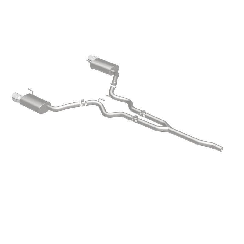 MagnaFlow Cat Back, SS, 2.5in, Street, Dual Split Polished 4.5in Tips 2015 Ford Mustang Ecoboost - awdtuningtx