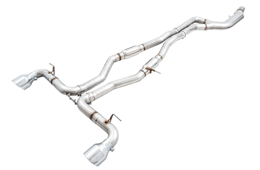 AWE Tuning 2020 Toyota Supra A90 Track Edition Exhaust - 5in Chrome Silver Tips - awdtuningtx