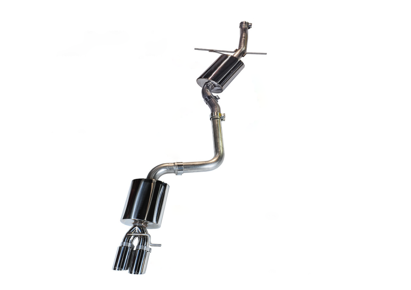 AWE Tuning Audi B8 A5 2.0T Touring Edition Single Outlet Exhaust - Diamond Black Tips - awdtuningtx