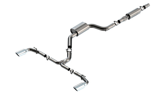 Borla 22-23 Volkswagen Golf GTI 2.0L AT/MT 3inch S-Type Cat-Back Exhaust - 4in Split Single Tips - awdtuningtx