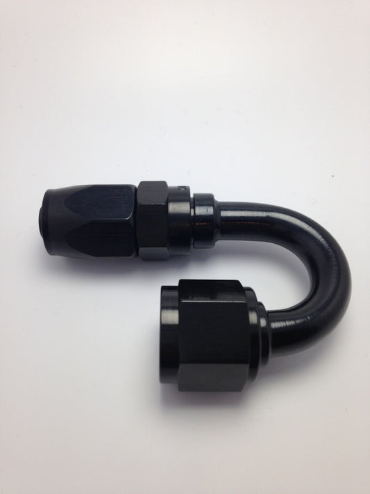 Fragola -6AN x 180 Degree Pro-Flow Hose End - Black - awdtuningtx