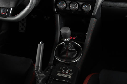 GrimmSpeed Stubby Shift Knob Stainless Steel Black - M12x1.25 - awdtuningtx