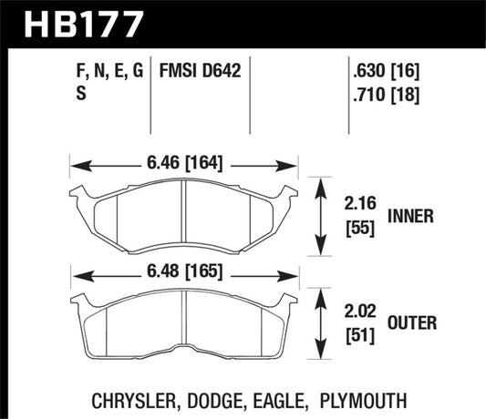 Hawk 95-97 Dodge Neon HPS Street Front Brake Pads - awdtuningtx