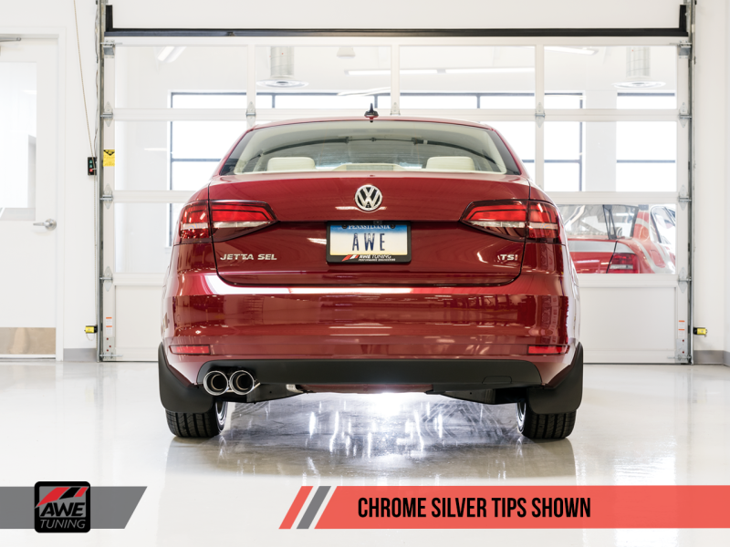 AWE Tuning Mk6 GLI 2.0T - Mk6 Jetta 1.8T Touring Edition Exhaust - Polished Silver Tips - awdtuningtx