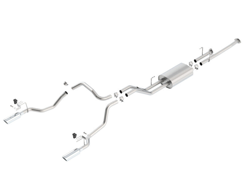 Borla 14-15 Toyota Tundra 4.6L/5.7L Crew Max SB DC SB Touring Cat Back Exhaust Dual Split Rear Exit - awdtuningtx