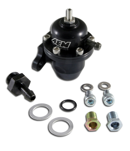 AEM 98-99 Acura CL / 00-05 S2000 / 98-02 Accord / 96-00 Civic Black Adjustable Fuel Pressure Regulat - awdtuningtx