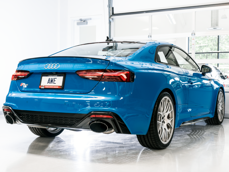 AWE Tuning Audi B9.5 RS5 Sportback Non-Resonated Touring Edition Exhaust - RS-Style Diamond Blk Tips - awdtuningtx