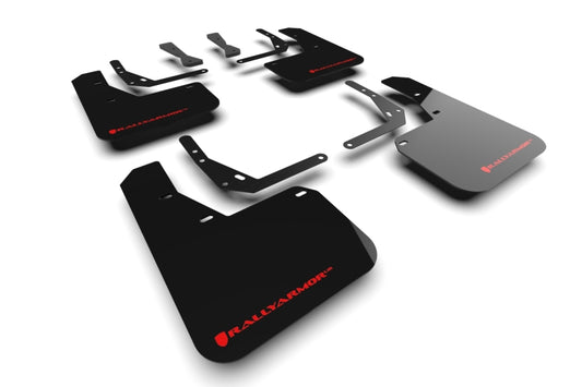 Rally Armor 2024 Hyundai Kona N Line Black UR Mud Flap - Red Logo - awdtuningtx