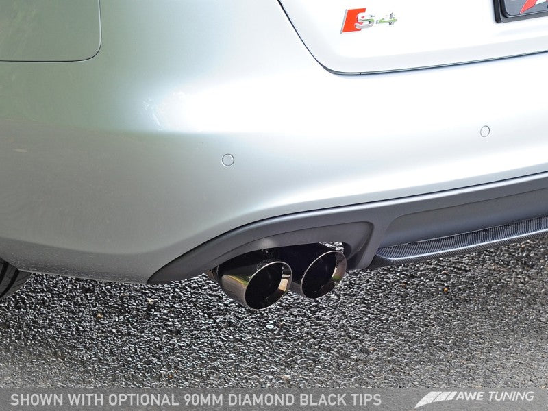AWE Tuning Audi B8.5 S4 3.0T Touring Edition Exhaust System - Diamond Black Tips (102mm) - awdtuningtx