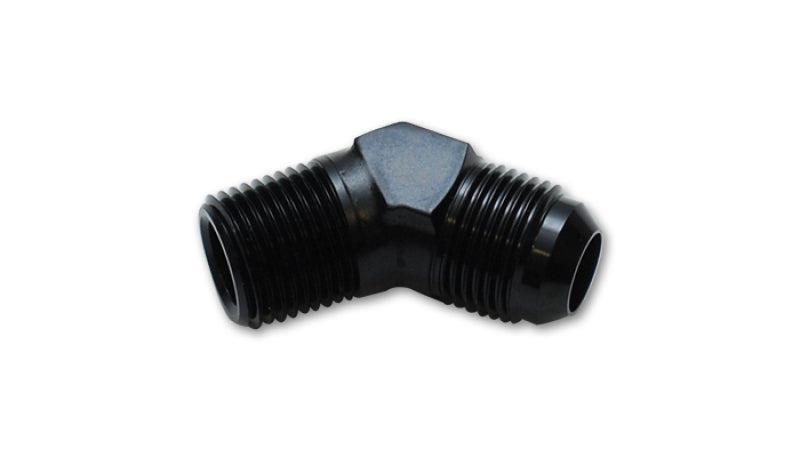 Vibrant -8 AN to 1/4in NPT 45 Degree Adapter Fittings - Aluminum - awdtuningtx