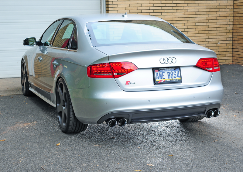 AWE Tuning Audi B8 / B8.5 S4 3.0T Touring Edition Exhaust - Chrome Silver Tips (90mm) - awdtuningtx