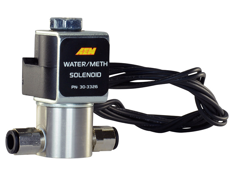 AEM Water/Methanol Injection System - High-Flow Low-Current WMI Solenoid - 200PSI 1/8in-27NPT In/Out - awdtuningtx