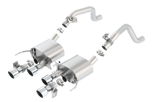Borla 14-15 Chevy Corvette C7 6.2L RWD w/AFM &NPP ATAK-Type Dual Rd Rolled Center Rear Exit Exhaust - awdtuningtx