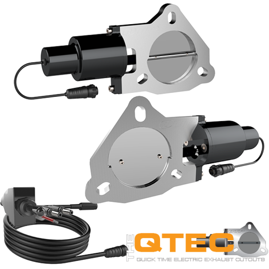 QTP 3in Bolt-On QTEC Dual Electric Cutout Valves - Pair - awdtuningtx
