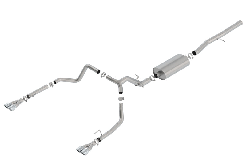 Borla 19 Chevrolet Silverado/GMC Sierra 1500 6.2L SS Touring Catback Exhaust - Square Chrome Tips - awdtuningtx