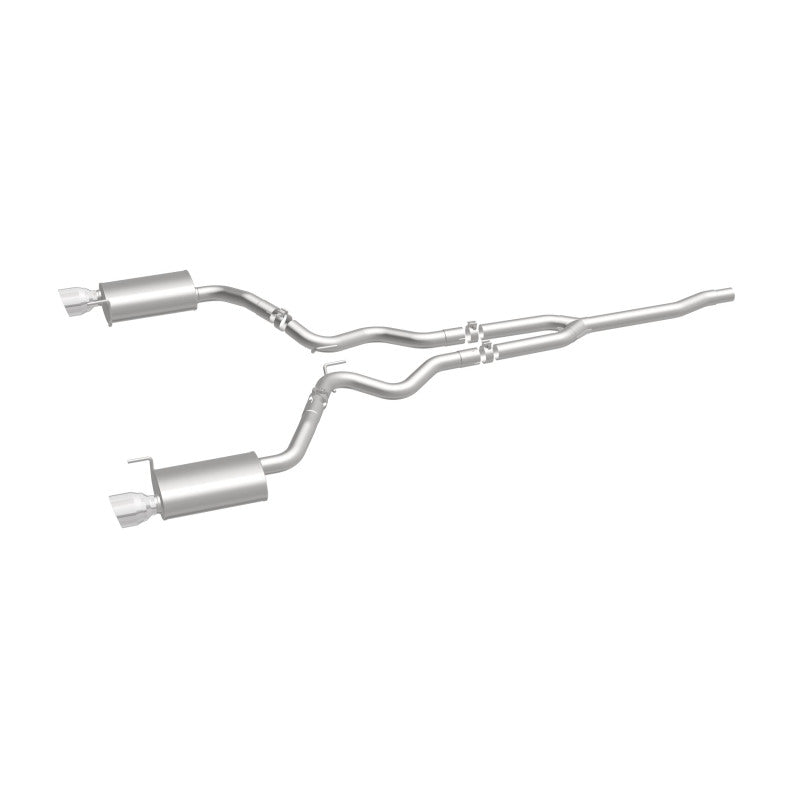MagnaFlow Cat Back, SS, 2.5in, Street, Dual Split Polished 4.5in Tips 2015 Ford Mustang Ecoboost - awdtuningtx