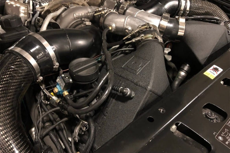 CSF 12-16 BMW M5 (F10) / 12-18 BMW M6 (F06/F12/F13) Twin Charge-Air-Cooler Set - Crinkle Black - awdtuningtx