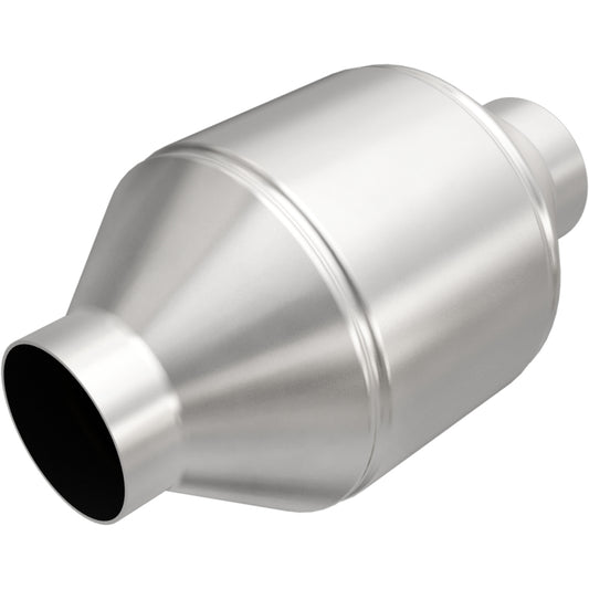 MagnaFlow Conv Univ 2.25in Inlet/Outlet Center/Center Round 3in Body L x 5in W x 8.75in Overall L - awdtuningtx