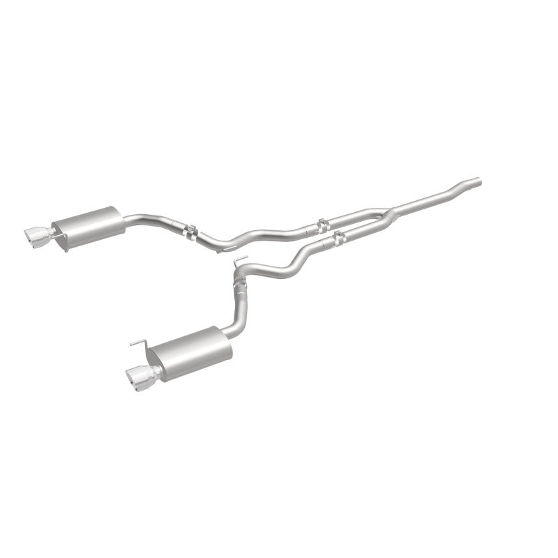 MagnaFlow Cat Back, SS, 2.5in, Street, Dual Split Polished 4.5in Tips 2015 Ford Mustang Ecoboost - awdtuningtx