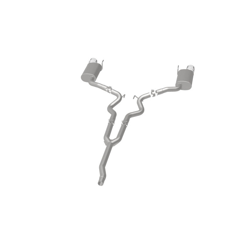 MagnaFlow Cat Back, SS, 2.5in, Street, Dual Split Polished 4.5in Tips 2015 Ford Mustang Ecoboost - awdtuningtx