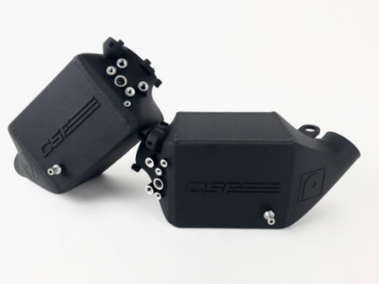 CSF 12-16 BMW M5 (F10) / 12-18 BMW M6 (F06/F12/F13) Twin Charge-Air-Cooler Set - Crinkle Black - awdtuningtx