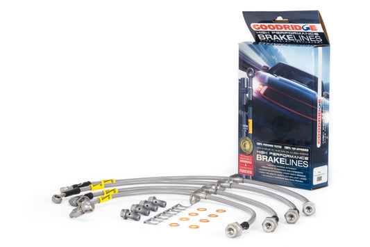 Goodridge 17-18 Honda Civic (Base/LX/EX) SS Brake Lines - awdtuningtx