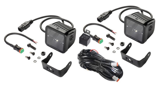 Hella Universal Black Magic 3.2in L.E.D. Cube Kit - Flood Beam (Long Range) - awdtuningtx