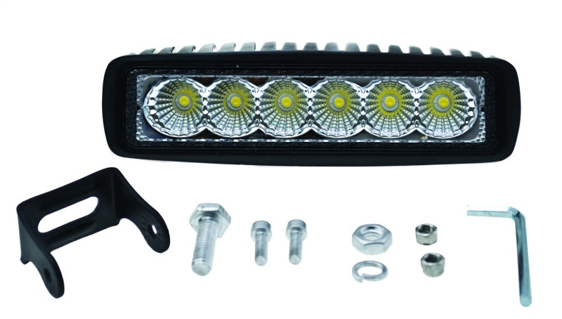Hella Value Fit Mini 6in LED Light Bar - Flood Beam Pedestal - awdtuningtx