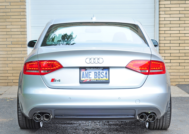 AWE Tuning Audi B8 / B8.5 S4 3.0T Touring Edition Exhaust - Chrome Silver Tips (90mm) - awdtuningtx