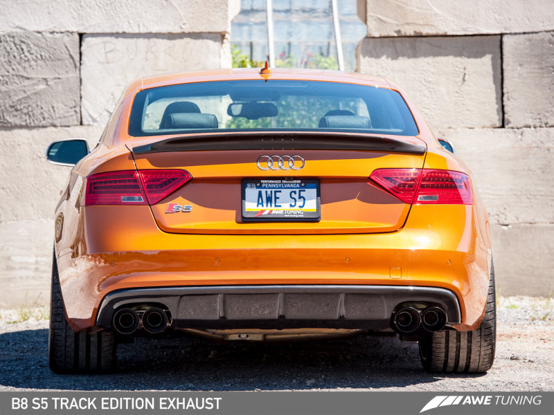 AWE Tuning Audi B8.5 S5 3.0T Track Edition Exhaust - Diamond Black Tips (102mm) - awdtuningtx