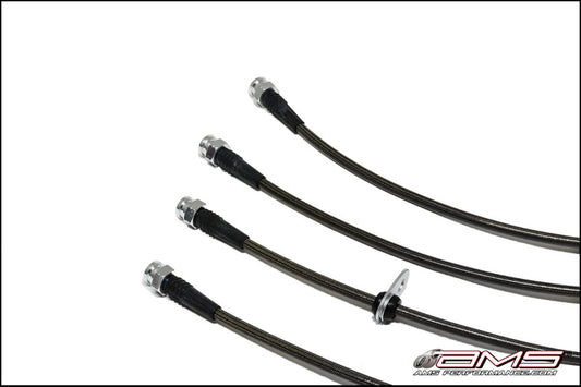 AMS Performance 08-15 Mitsubishi EVO X Stainless Steel Brake Lines (4 Lines) - awdtuningtx