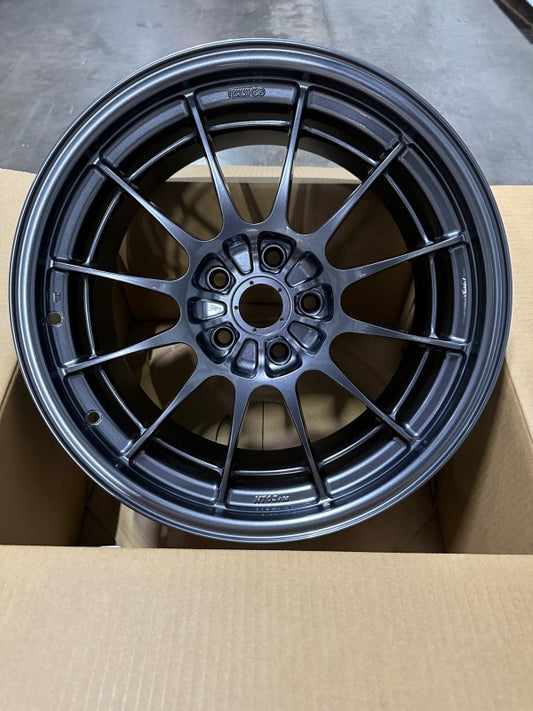 Enkei NT03+M 18x9.5 5x114.3 40mm Offset 72.6mm Bore Gunmetal Wheel - awdtuningtx