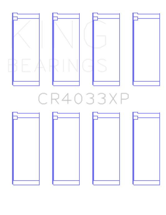 King Honda F20C/F22C / 97-01 H22A4 (Size 0.25) Rod Bearing Set - awdtuningtx