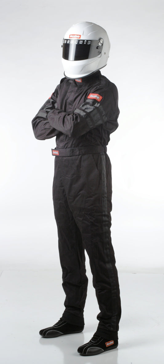RaceQuip Black SFI-1 1-L Suit - Medium Tall - awdtuningtx