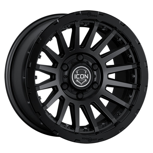 ICON Recon Pro 17x8.5 6x5.5 0mm Offset 4.75in BS 106.1mm Bore Satin Black Wheel - awdtuningtx