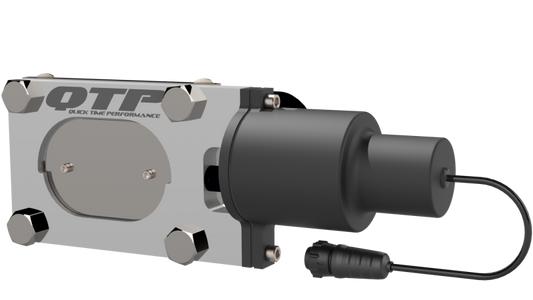 QTP Bolt-On QTEC Low Profile Oval Electric Cutout Valve - awdtuningtx