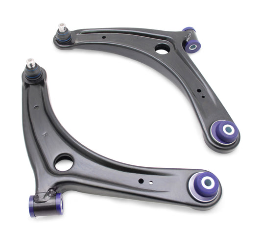 SuperPro 2008 Mitsubishi Lancer GTS Front Lower Control Arm Set w/ Bushings - w/ Positive Caster - awdtuningtx