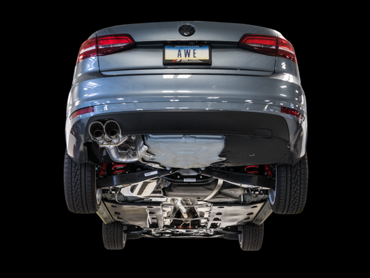 AWE Tuning 09-14 Volkswagen Jetta Mk6 1.4T Track Edition Exhaust - Chrome Silver Tips - awdtuningtx
