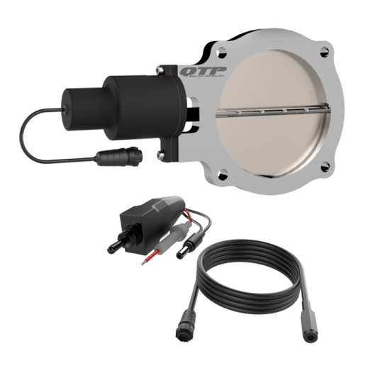 QTP 5in Bolt-On QTEC Electric Cutout Valve - Single - awdtuningtx