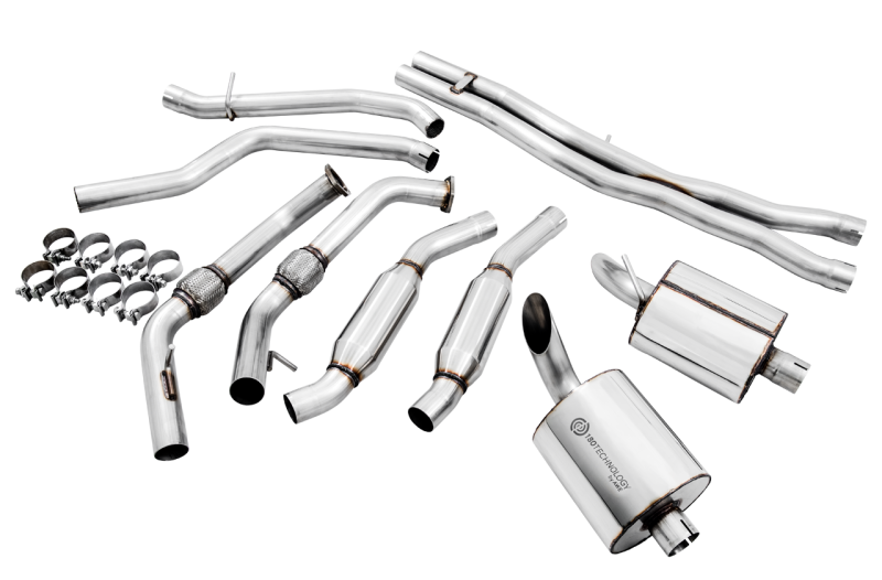 AWE Tuning Audi B9 SQ5 Resonated Touring Edition Cat-Back Exhaust - No Tips (Turn Downs) - awdtuningtx