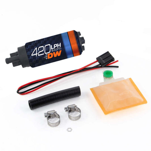Deatschwerks DW420 Series 420lph In-Tank Fuel Pump w/ Universal Install Kit - awdtuningtx