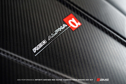 AMS Performance Infiniti 17+ Q60 / 16+ Q50 3.0TT Alpha Matte Carbon Engine Cover - awdtuningtx