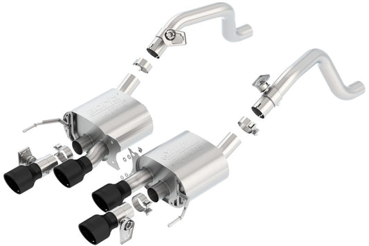Borla 14-18 C7 Corvette Stingray Axle-Back ATAK Exhaust 2.75in To Muffler Dual 2.75in Out 4.25in Tip - awdtuningtx