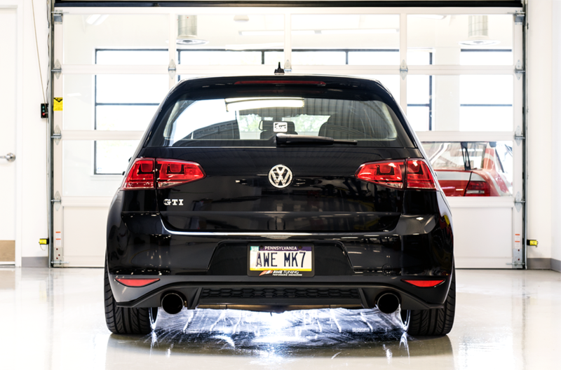 AWE Tuning VW MK7 GTI Touring Edition Exhaust - Diamond Black Tips - awdtuningtx