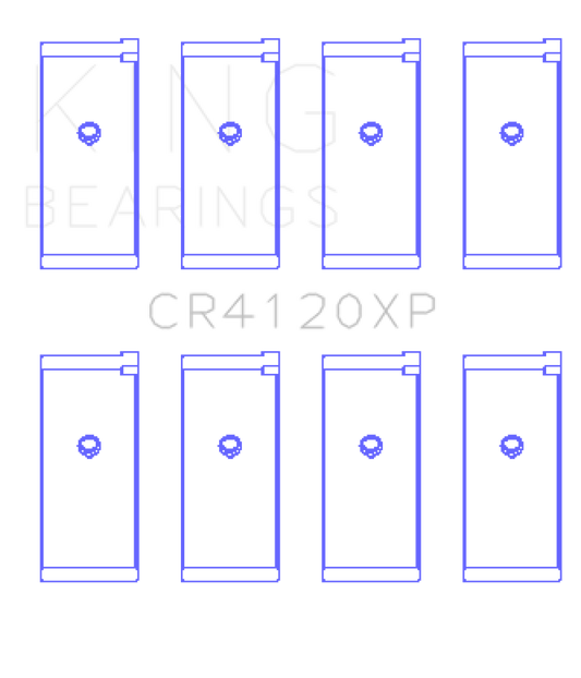 King Mitsubishi 4G63/4G64 7 Bolt 2nd Gen DSM and EVO I-IX (Size 0.25mm) Performance Rod Bearing Set - awdtuningtx