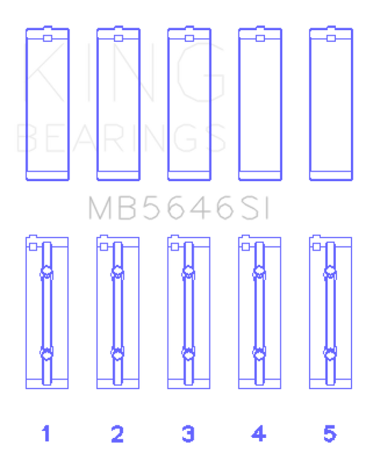 King Toyota 1AZFE/2AZFE Main Bearing Set - awdtuningtx